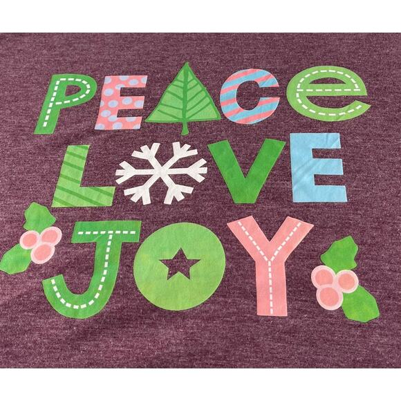 SOUTHERN STITCH LONG SLEEVE PULL-OVER CASUAL T-SHIRT, WOMENS, XL, PURPLE-HOLIDAY - Picture 8 of 10